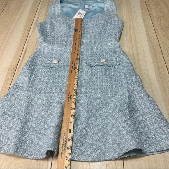 New Guess Women's Daphnee Metallic-Threaded Tweed Mini Dress Size Small - Picture 9 of 16